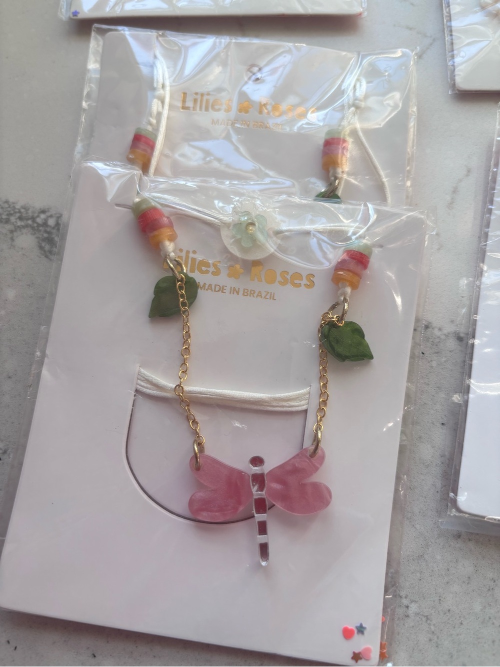 Lilies Rose Kids Pink Dragonfly Necklace